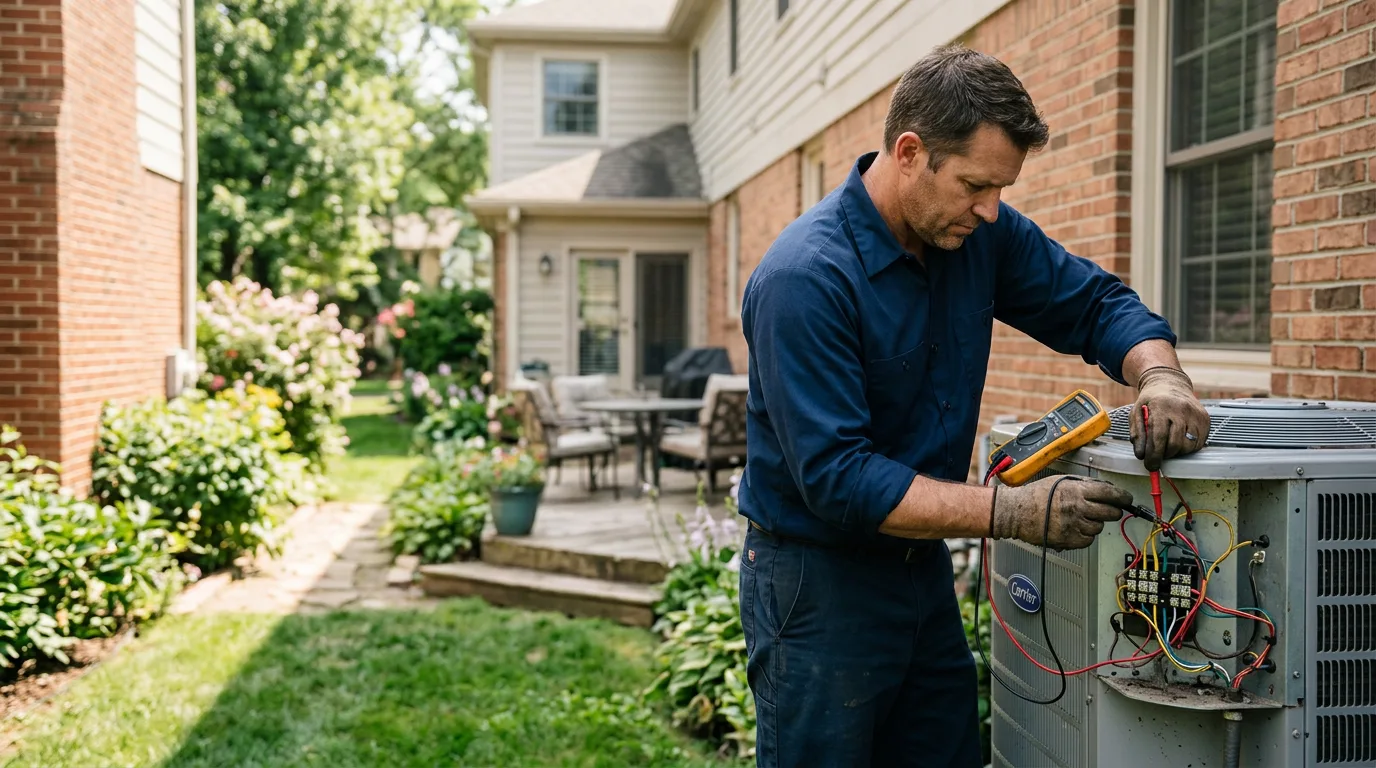 HVAC technician working near Smithville, OK